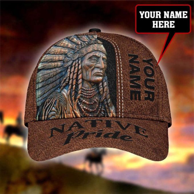 Custom Name Native American Classic Cap 3