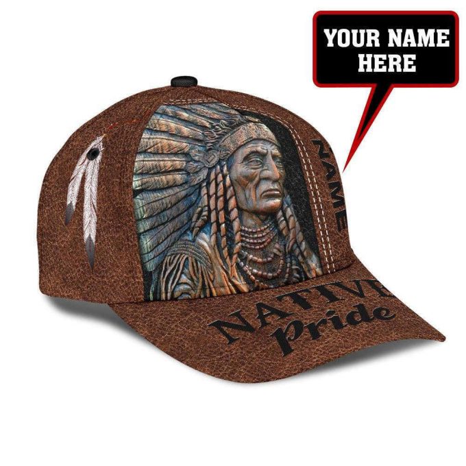 Custom Name Native American Classic Cap 6