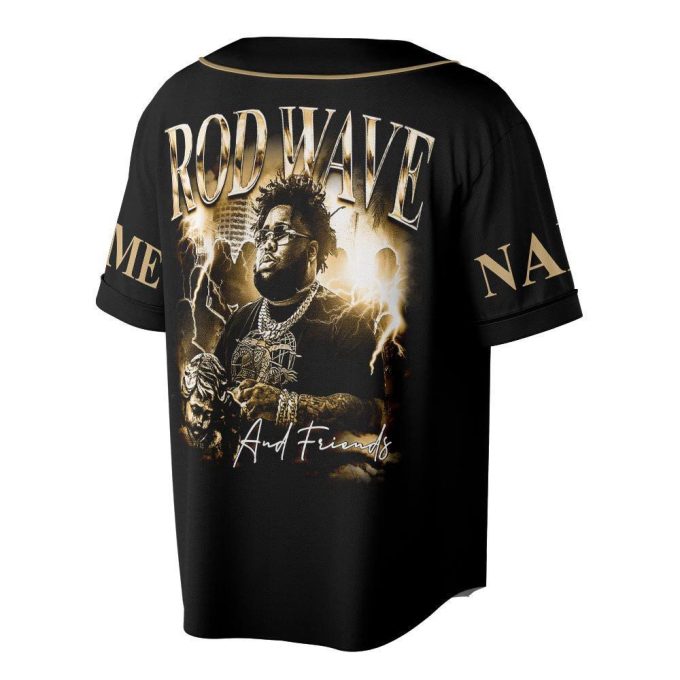 Custom Name Rod Wave 2023 Tour Baseball Jersey, Nostalgia And Friends Concert Tickets 2