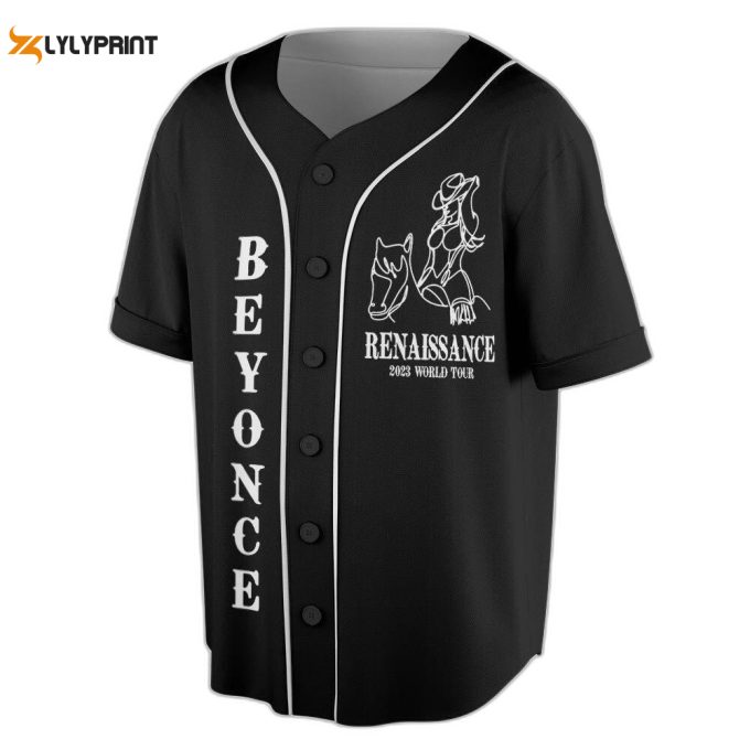 Custom Name V1 Beyonceee Baseball Jersey, Renaissance Tour Baseball Jersey For Men Women 1