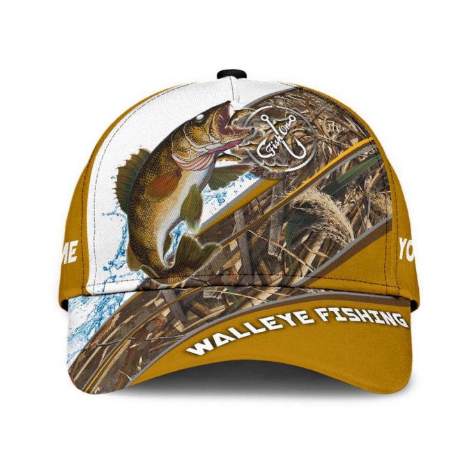 Personalized Walleye Fishing Hat With Custom 3D Design - Perfect Gift 4