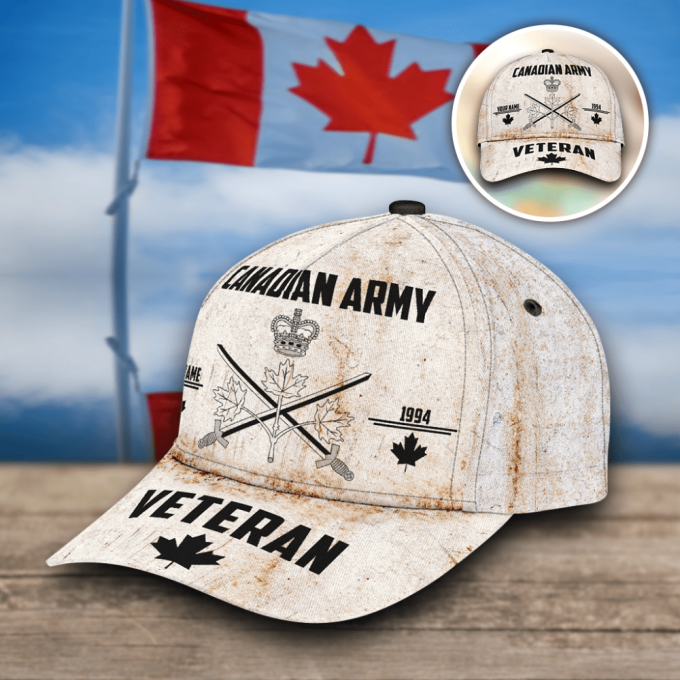 Personalized Canadian Army Classic Cap - Custom Name Xt Baseball Cap Gift 8