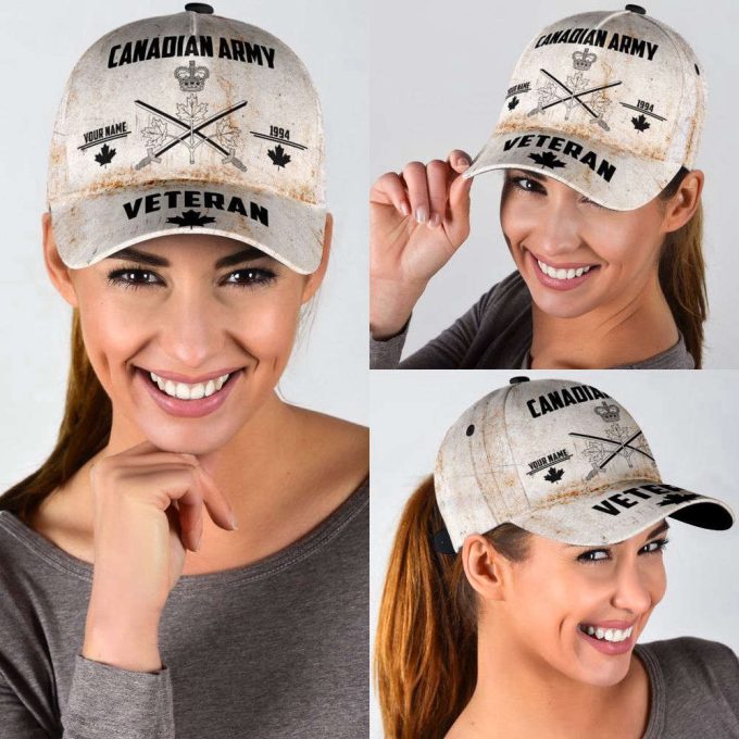 Personalized Canadian Army Classic Cap - Custom Name Xt Baseball Cap Gift 4