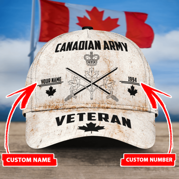 Personalized Canadian Army Classic Cap - Custom Name Xt Baseball Cap Gift 7