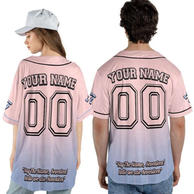 Custom Seventeen Kpop Baseball Jersey For Men Women 4