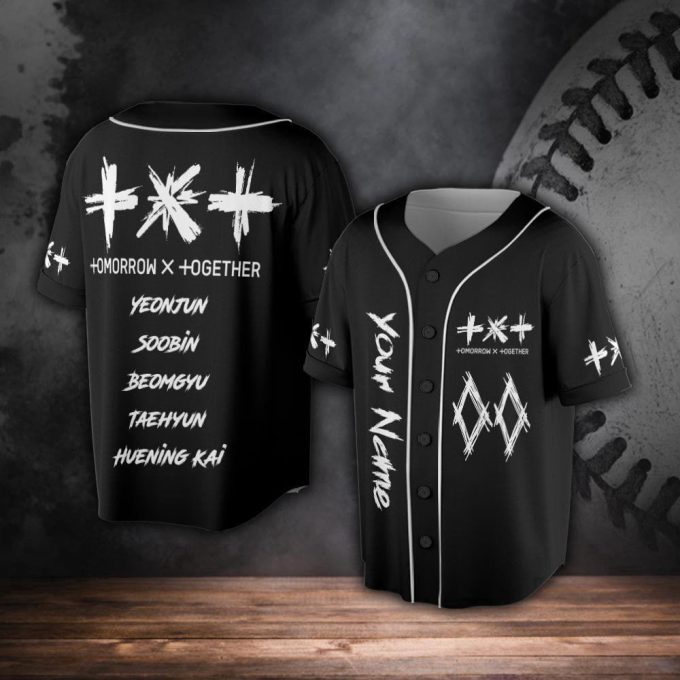 Custom Txt Kpop Baseball Jersey For Men Women 4