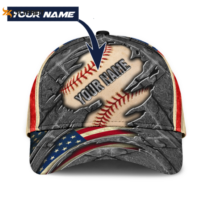Customize Name Baseball Lover All Over 3D Design Print Cap Mh20042106 Printed Baseball Cap Gift 1