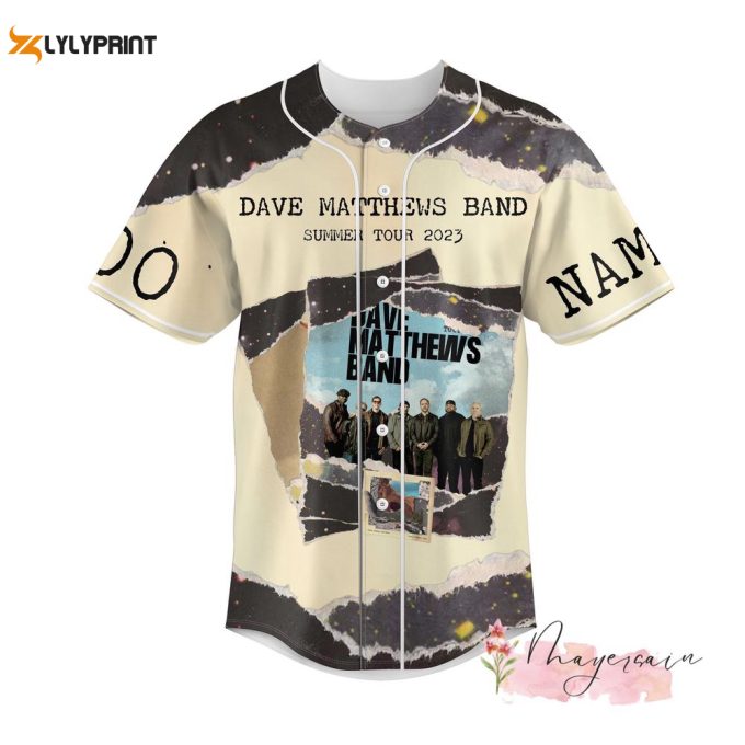 Dave Matthews Band Summer Tour 2023 Baseball Jersey 1