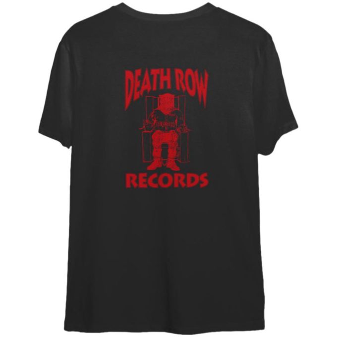 Get Noticed With Death Row Records Red On Black Logo T-Shirt 2