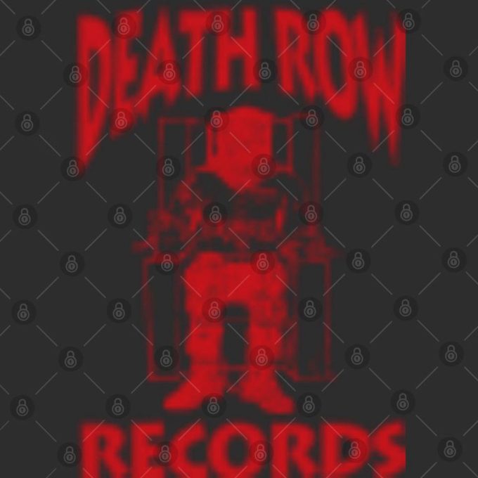 Get Noticed With Death Row Records Red On Black Logo T-Shirt 3