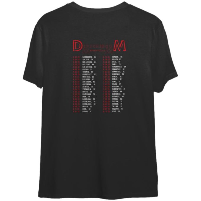 Depeche Mode Memento Mori World Tour 2023 T-Shirt 2