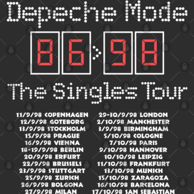 Depeche Mode The Singles Tour 86-98 T-Shirt: Authentic Concert Merchandise 2