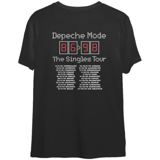 Depeche Mode The Singles Tour 86-98 T-Shirt: Authentic Concert Merchandise 3
