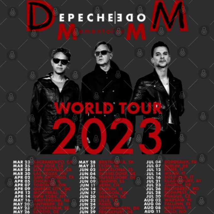 Depeche Mode Tour 2023 Tshirt, Memento Mori World Tour Depeche Mode T-Shirt 4