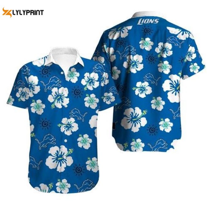 Detroit Lions Hawaiian Shirt, Hawaiian Shirt Gift, Christmas Gift Gift For Fans 1