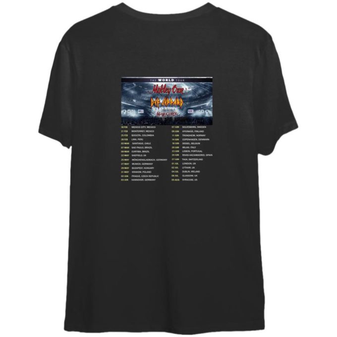 Diamond Star Halos Dirt Tour 2023 Motley Crue X Def Leppard T-Shirt: Country Music Tee 2