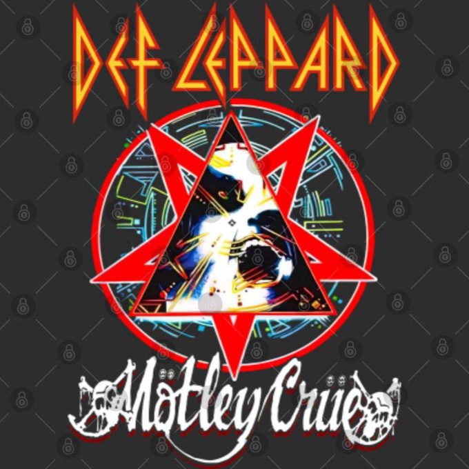 Diamond Star Halos Dirt Tour 2023 Motley Crue X Def Leppard T-Shirt: Country Music Tee 3