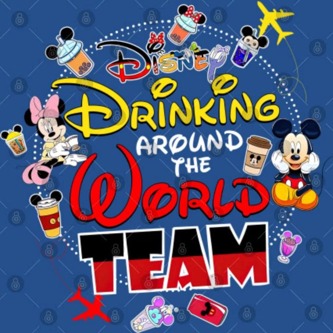 Disney Drinking Around The World Team Mickey Minnie Shirt Gift For Men And Women 2