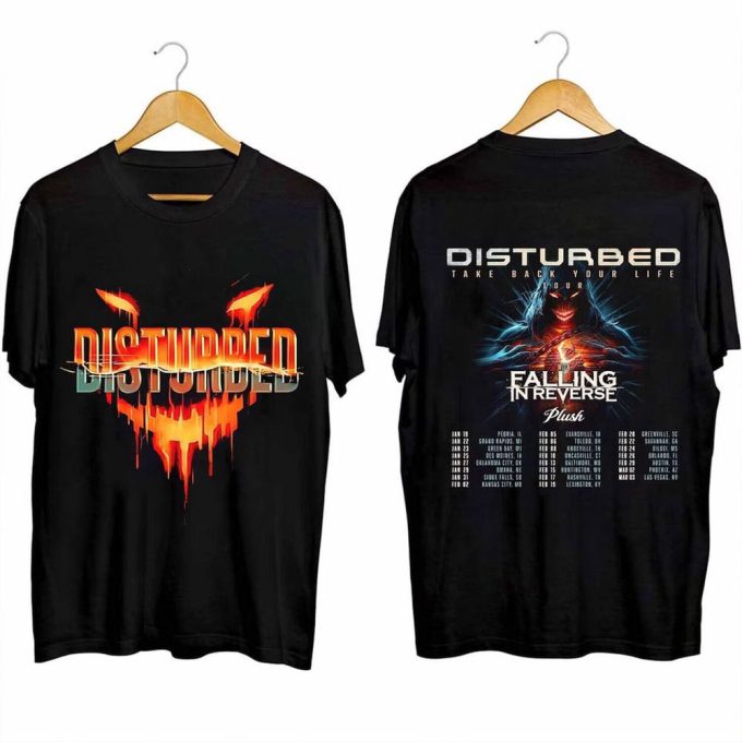 Disturbed 2024 Tour T-Shirt, Disturbed Band Fan Shirt 7