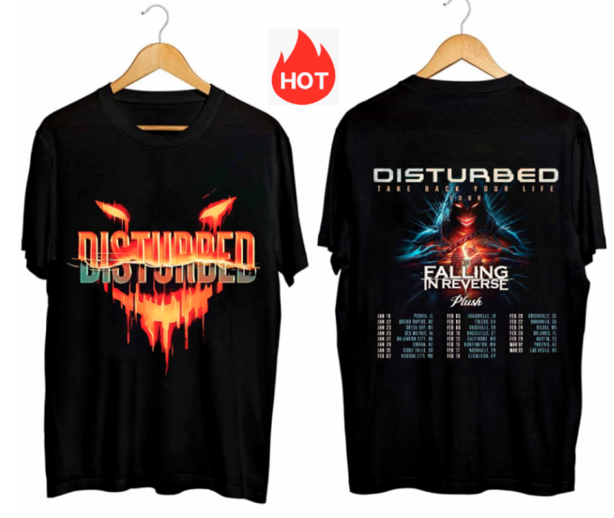 Disturbed 2024 Tour T-Shirt, Disturbed Band Fan Shirt 5