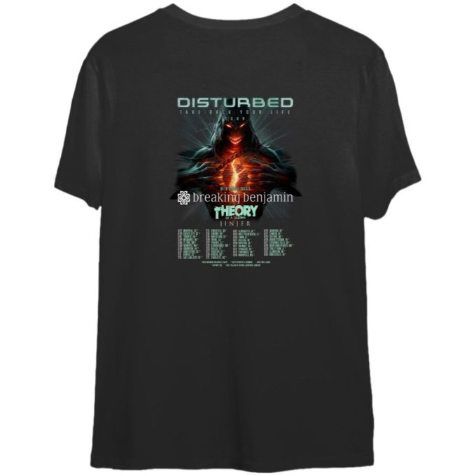 Disturbed Take Back Your Life Tour Double Sided T-Shirts - Embrace The Power And Style! 2