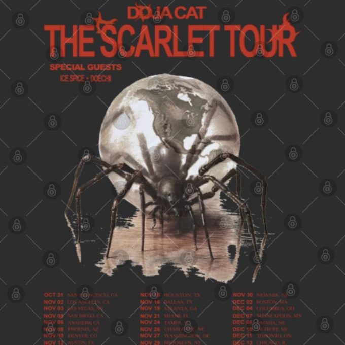 Doja Cat The Scarlet Tour 2023 T-Shirt, Doja Cat Tour With Special Guests, Doja Cat Merch 3