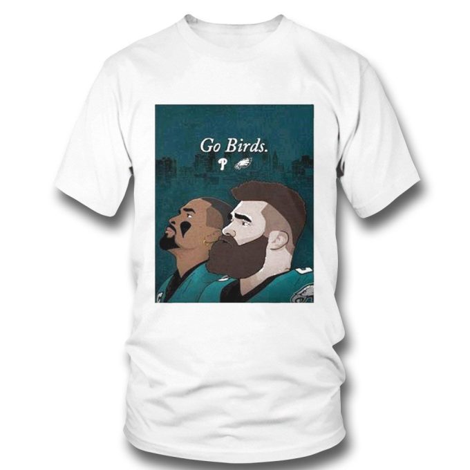 Eagles Jalen Hurt Vs Jason Kelce Go Birds T-T-Shirt Gift For Men Women 2