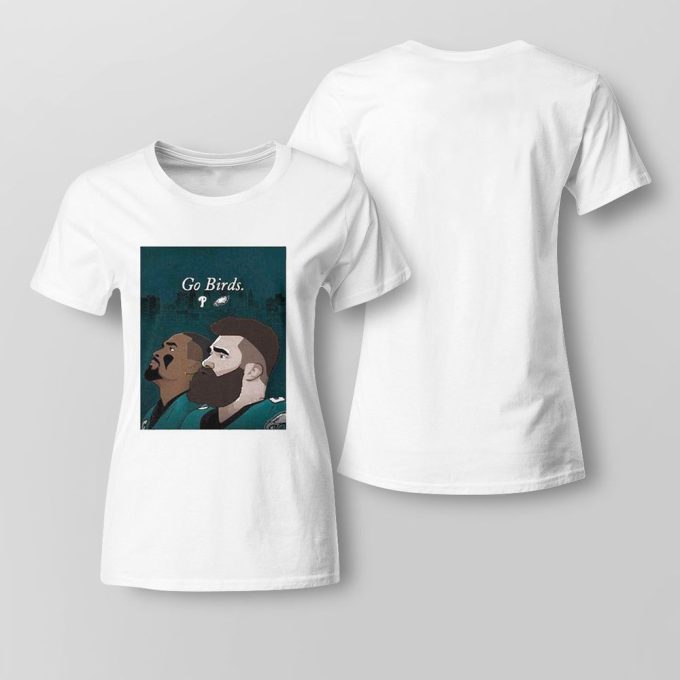 Eagles Jalen Hurt Vs Jason Kelce Go Birds T-T-Shirt Gift For Men Women 3