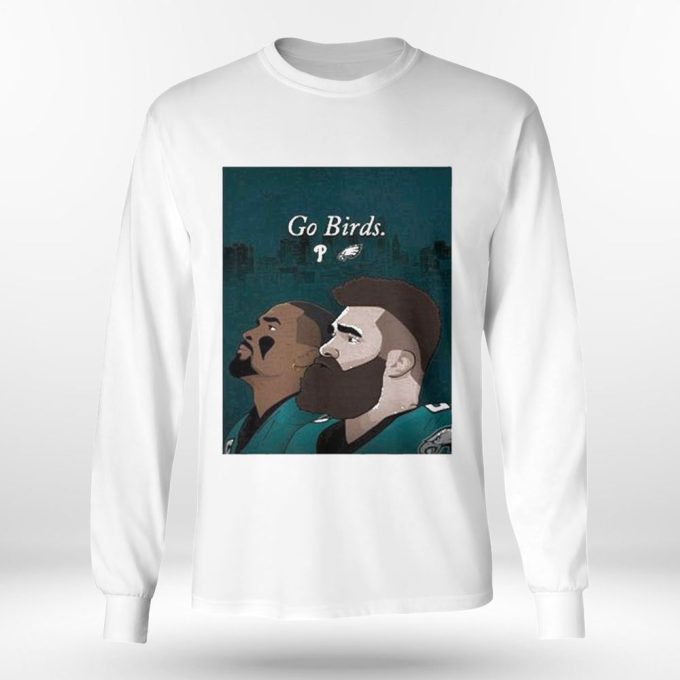 Eagles Jalen Hurt Vs Jason Kelce Go Birds T-T-Shirt Gift For Men Women 4