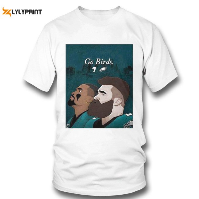 Eagles Jalen Hurt Vs Jason Kelce Go Birds T-T-Shirt Gift For Men Women 1