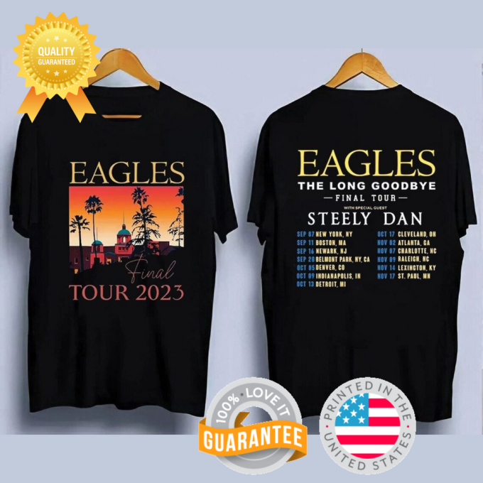 Eagles The Long Goodbye Tour 2023 Rock Band Tshirt 5