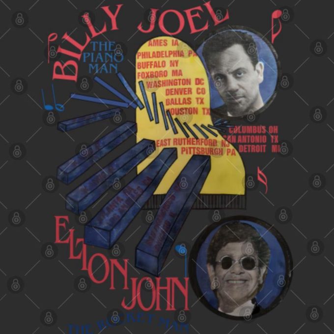 Elton John Billy Joel Pianoman Tour 1994 Shirtgift For Men And Women 4