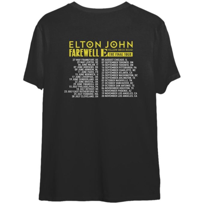 Elton John Farewell Tour 2023 Band Music Shirt Elton John Tour 2023 T-Shirt 2