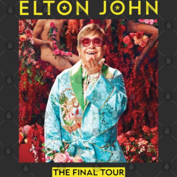 Elton John Goodbye Yellow Brick Road 2023 World Tour Double Side T-Shirt 3