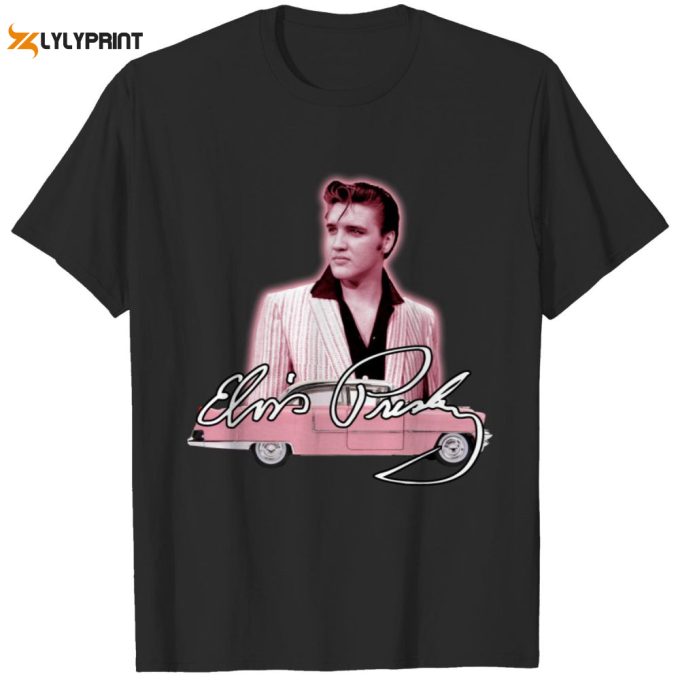 Elvis Pink Classic Car Women'S T-Shirt For Men And Women 1