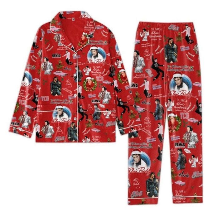 Elvis Presley Pajamas Set, Elvis Presley Pyjamas,Elvis Presley Long Sleeve Pajamas 2