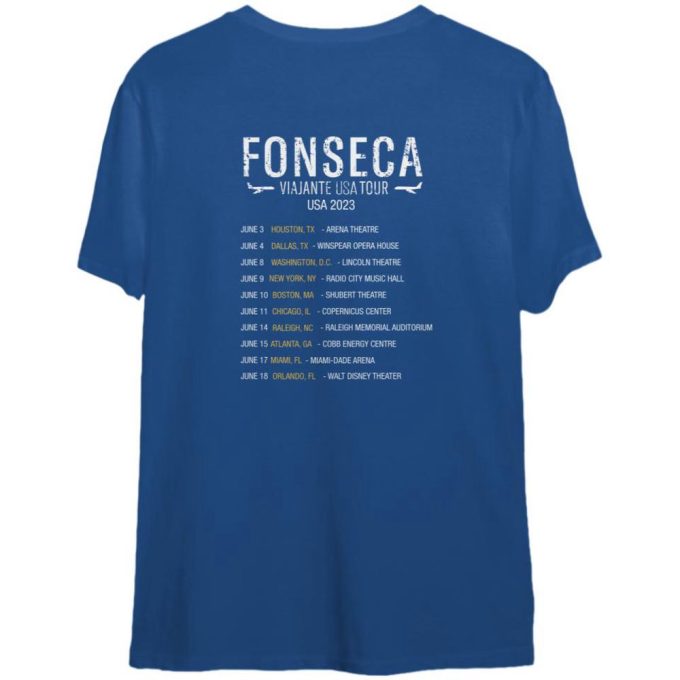 Fonseca Viajante Usa Tour 2023 Shirt, Fonseca Fan Shirt, Fonseca 2023 Usa Concert Shirt 2