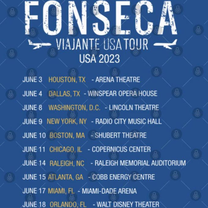 Fonseca Viajante Usa Tour 2023 Shirt, Fonseca Fan Shirt, Fonseca 2023 Usa Concert Shirt 4