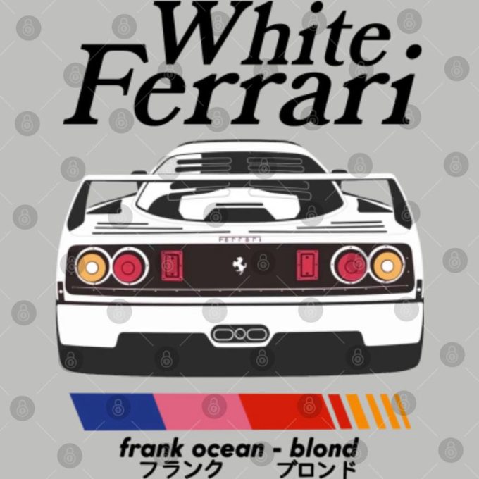 Stylish Frank Ocean Blond White Ferrari T-Shirt For Trendsetters 3