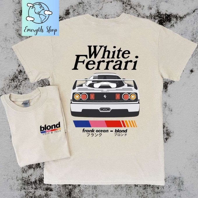 Stylish Frank Ocean Blond White Ferrari T-Shirt For Trendsetters 4