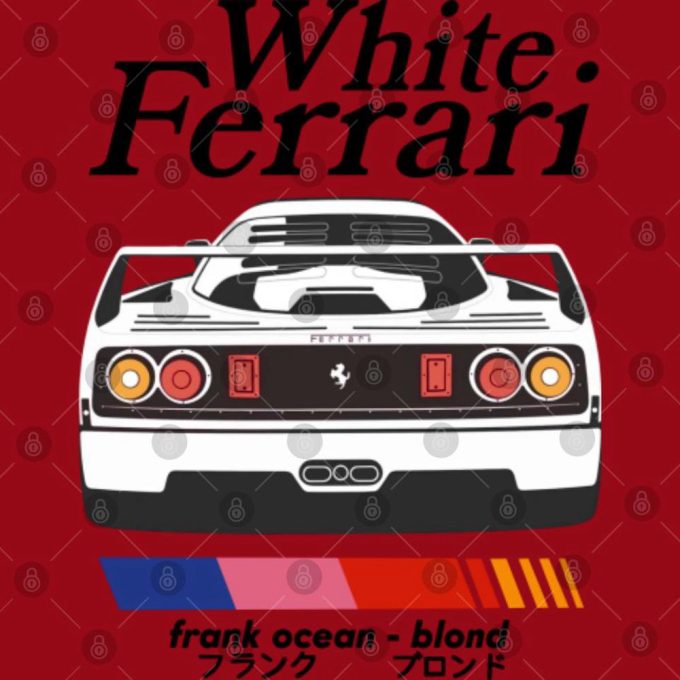 Frank Ocean Blond White Ferrari T-Shirt: Sleek &Amp; Stylish Apparel For Fans 4