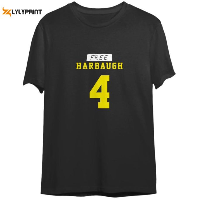 Free Harbaugh Go Blue! Football Fans T-Shirt 1