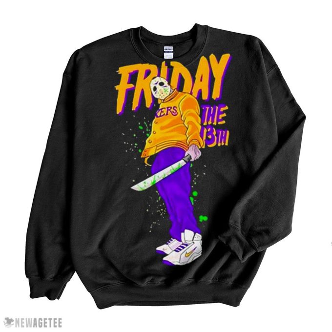 Friday The 13Th Jason Voorhees Los Angeles Lakers Halloween Shirt Long Sleeve, Ladies Tee Gift For Men Women 4