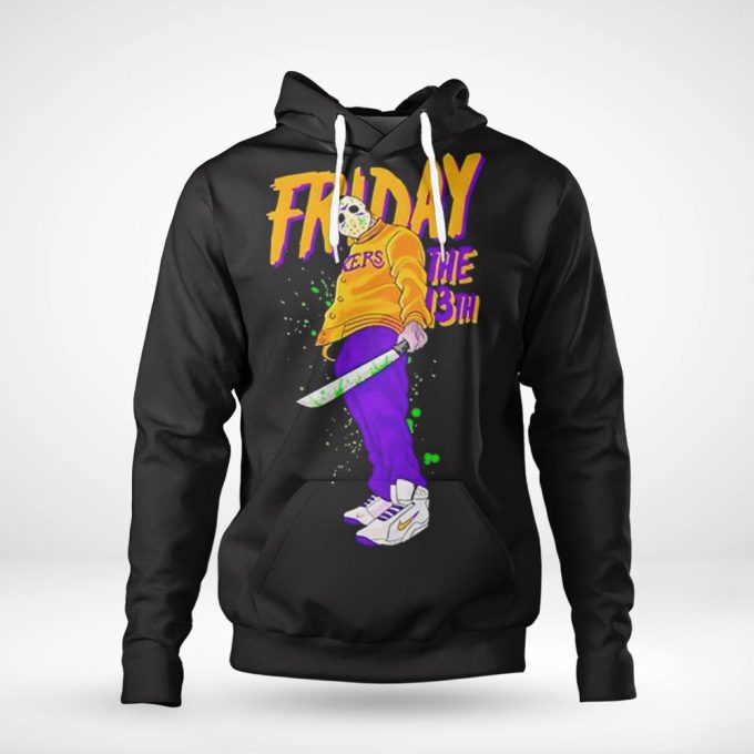 Friday The 13Th Jason Voorhees Los Angeles Lakers Halloween Shirt Long Sleeve, Ladies Tee Gift For Men Women 5