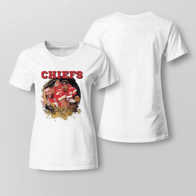 Funny Patrick Mohames And Jason Kelce Kansas City Chiefs T-Shirt Ladies Tee Gift For Men Women 3