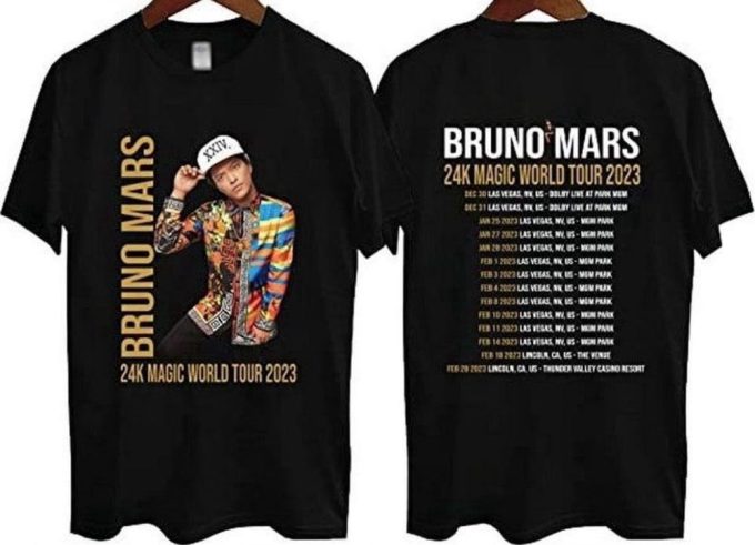 Get Ready For Bruno Mars 24K Magic World Tour 2023 With Unisex T-Shirt 3