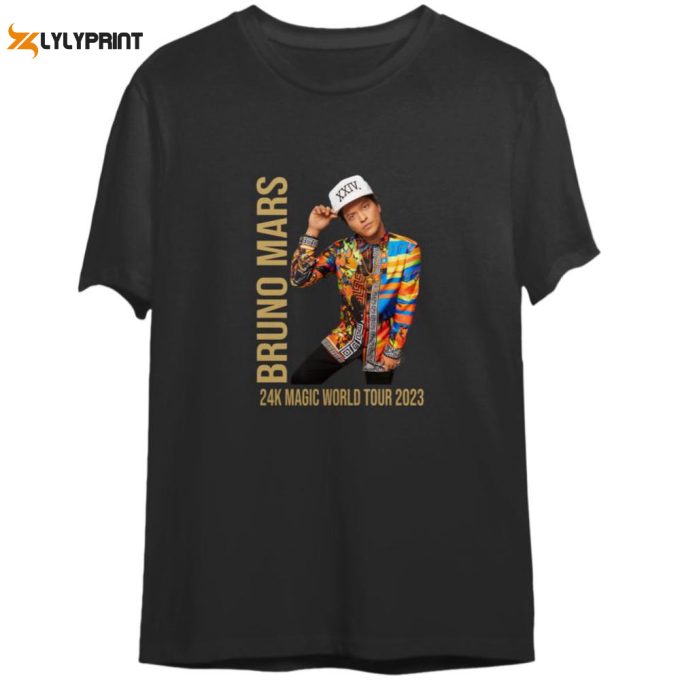 Get Ready For Bruno Mars 24K Magic World Tour 2023 With Unisex T-Shirt 1