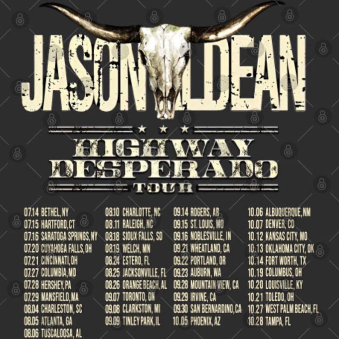 Get Your Jason Aldean Highway Desperado Tour 2023 T-Shirt Now! 5