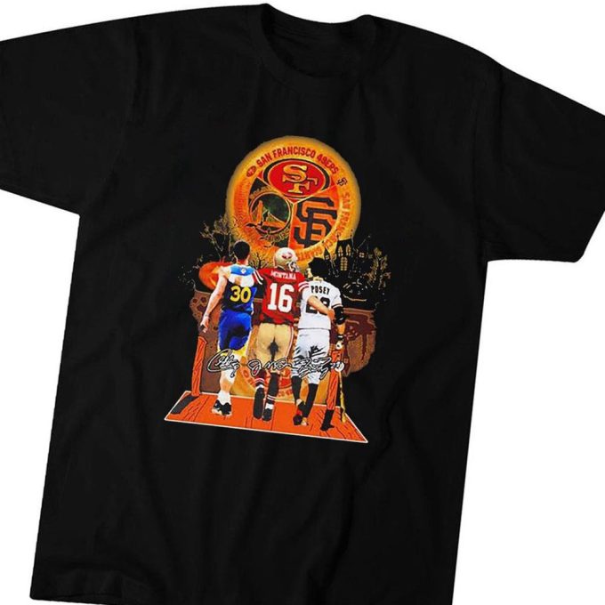 Halloween San Francisco Sports Teams Players Signatures T-Shirt Hoodie Gift For Men And Women 2