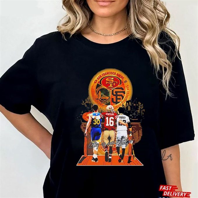 Halloween San Francisco Sports Teams Players Signatures T-Shirt Hoodie Gift For Men And Women 8